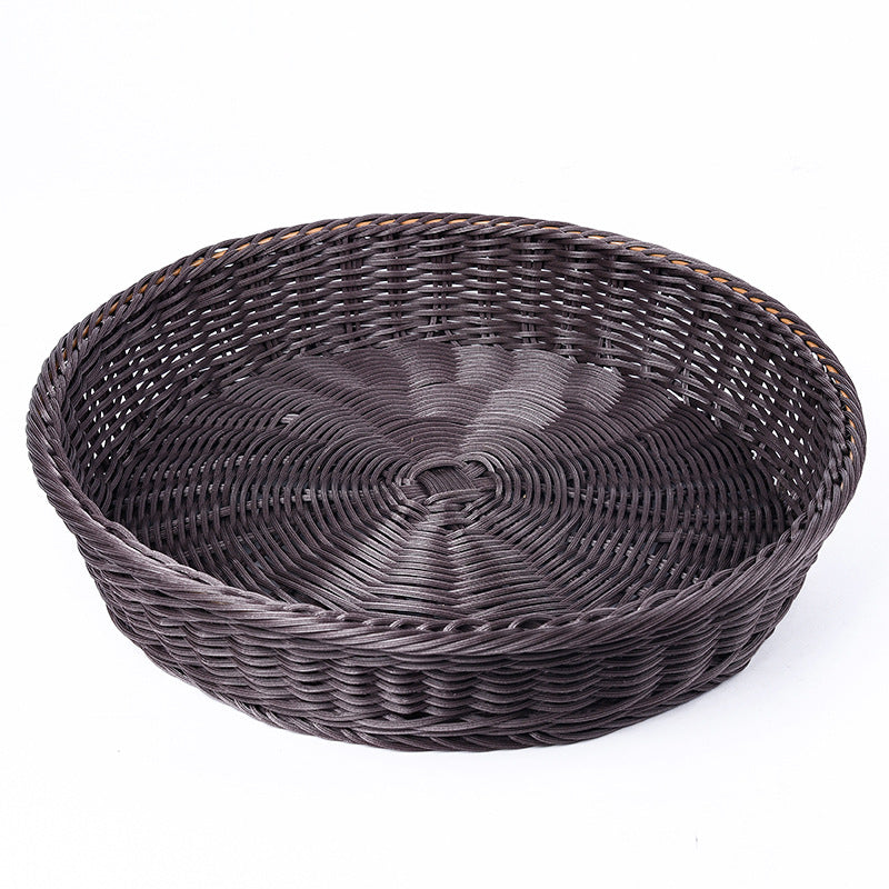 Decorative Woven Serving Brown Beige | Kelmera