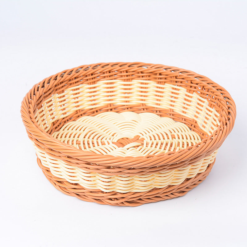 Decorative Woven Serving Brown Beige | Kelmera