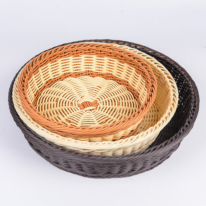 Decorative Woven Serving Brown Beige | Kelmera
