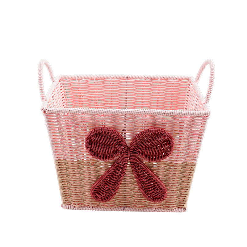 Decorative Woven Storage Basket with Bow Design | Kelmera