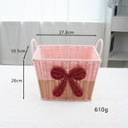 Decorative Woven Storage Basket with Bow Design | Kelmera