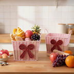 Decorative Woven Storage Basket with Bow Design | Kelmera