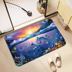 Dolphin-Themed Decorative Bath Mat | Kelmera