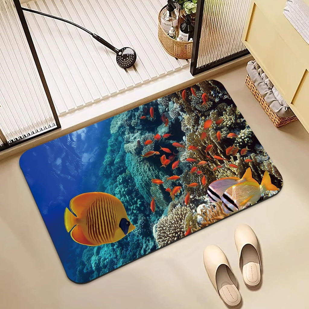 Dolphin-Themed Decorative Bath Mat | Kelmera