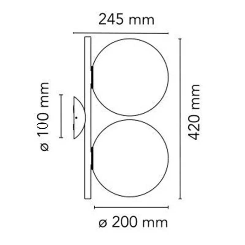Dortossa Glass Wall Lamp