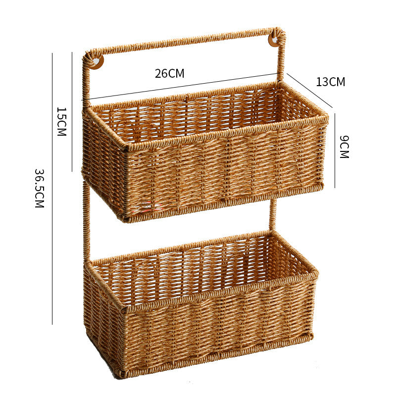Double Tier Woven Storage Basket | Kelmera