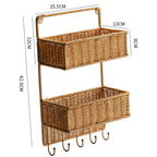 Double Tier Woven Storage Basket | Kelmera