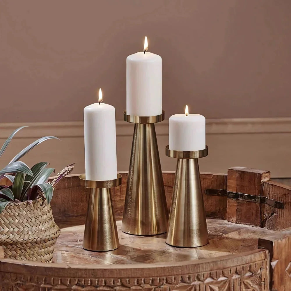 Dremina Brass Candle Holders