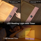 Edge-Lit Acrylic Makeup Mirror Panel with Digital Timer and USB-C Rechargeable LED Base | Kelmera