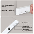 Edge-Lit Acrylic Makeup Mirror Panel with Digital Timer and USB-C Rechargeable LED Base | Kelmera