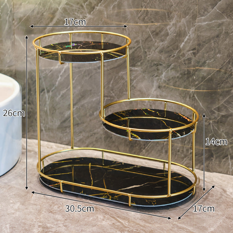Elegant 2-Tier Storage Basket made of Marble | Kelmera