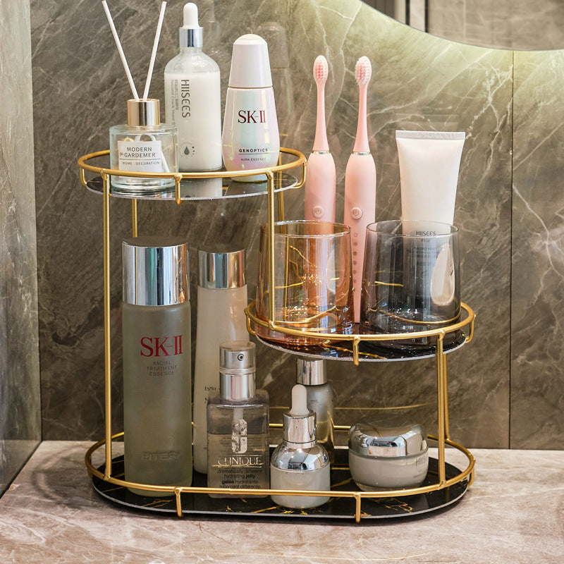 Elegant 2-Tier Storage Basket made of Marble | Kelmera