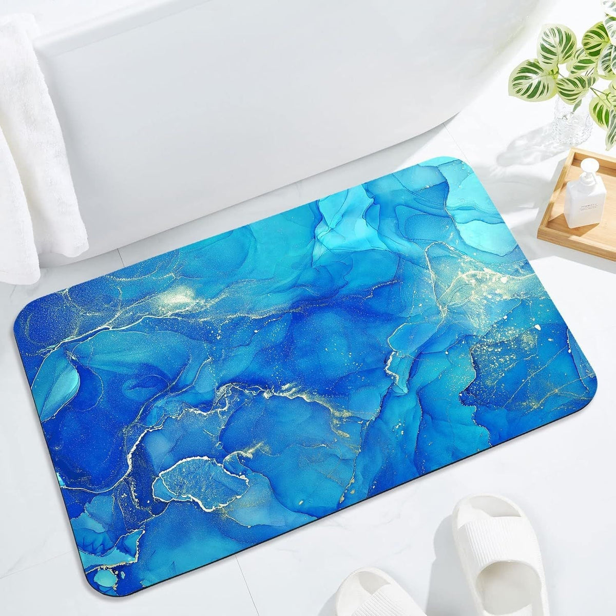 Elegant Abstract Art Bath Mat | Kelmera