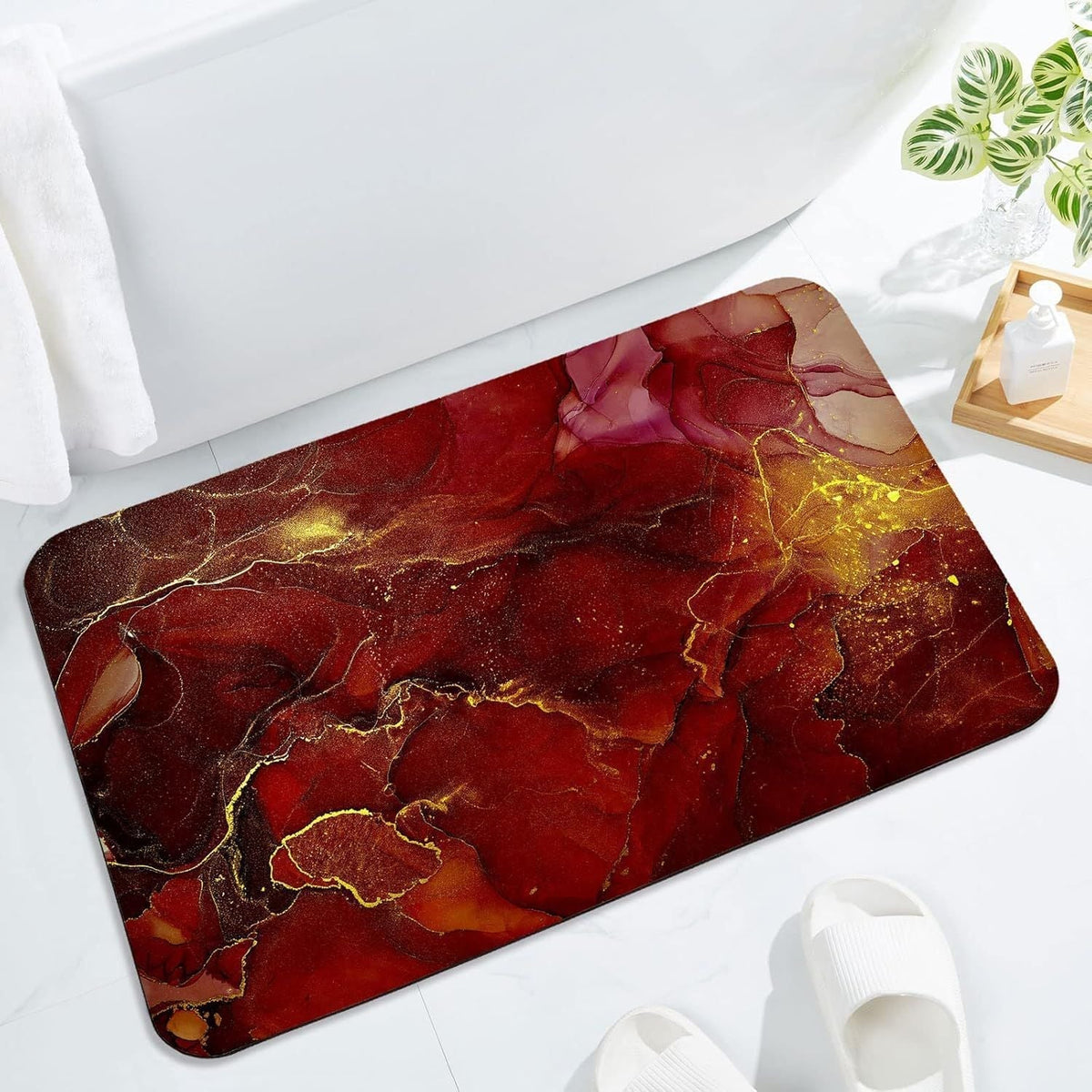 Elegant Abstract Art Bath Mat | Kelmera