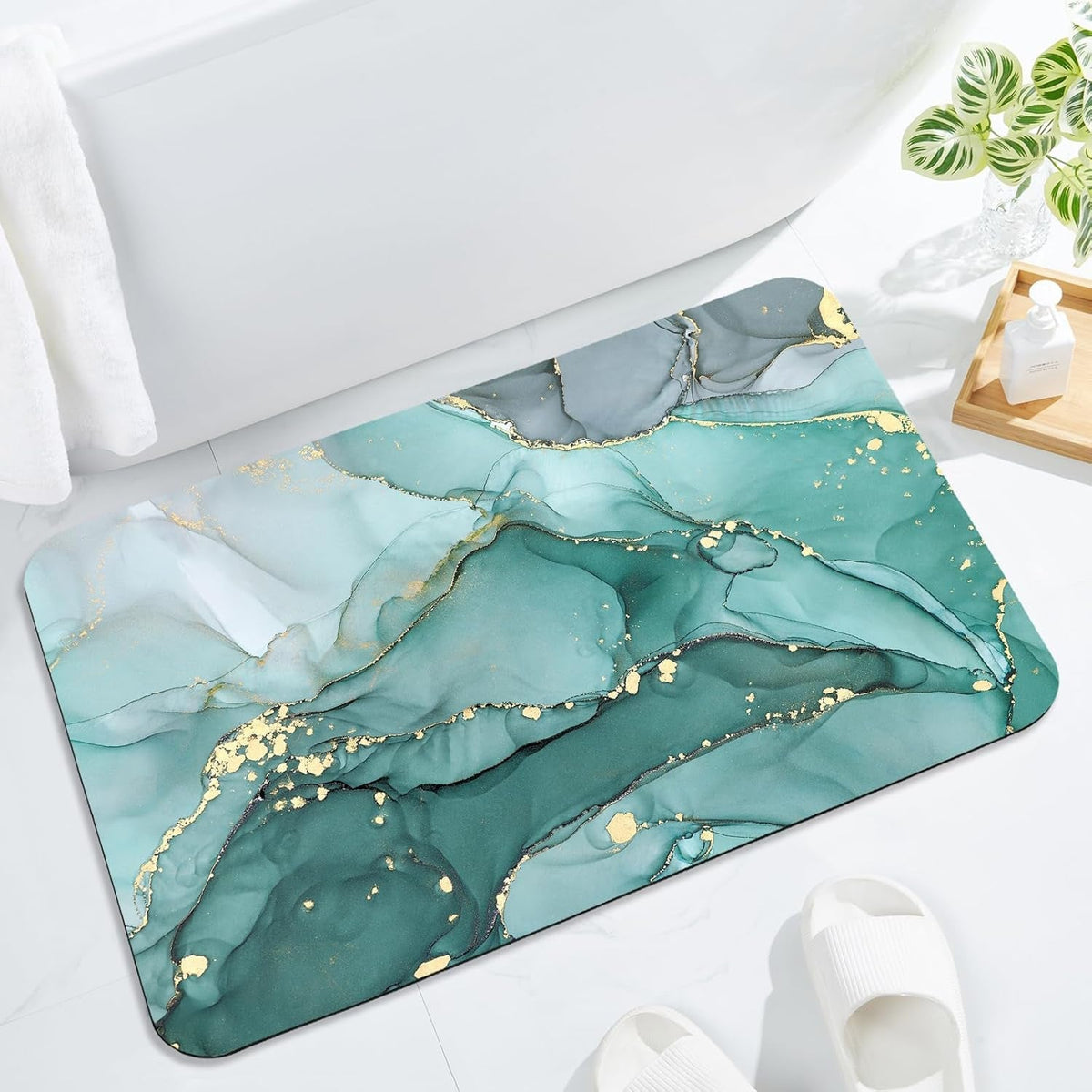 Elegant Abstract Art Bath Mat | Kelmera