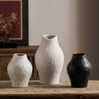 Elegant and Modern Ceramic Vase White Black | Kelmera