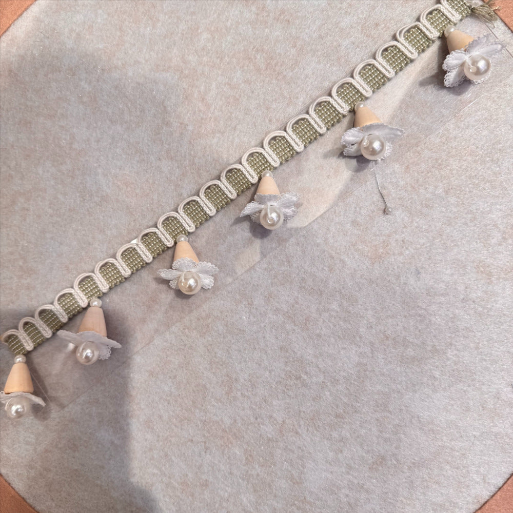 Elegant and Playful Lace Trim Light Blue | Kelmera