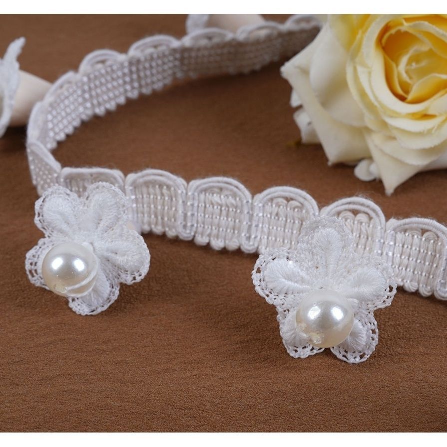 Elegant and Playful Lace Trim Light Blue | Kelmera