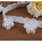 Elegant and Playful Lace Trim Light Blue | Kelmera