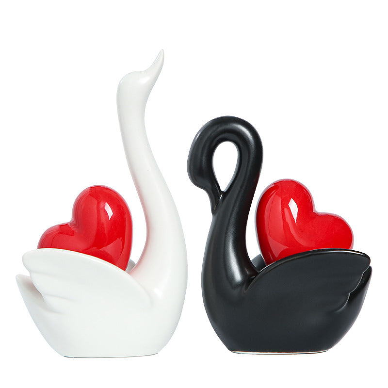 Elegant and Romantic Swans Decorative Figure | Kelmera