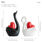 Elegant and Romantic Swans Decorative Figure | Kelmera