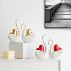 Elegant and Romantic Swans Decorative Figure | Kelmera
