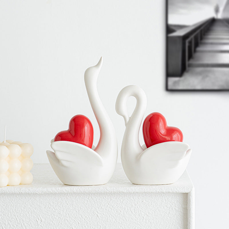 Elegant and Romantic Swans Decorative Figure | Kelmera