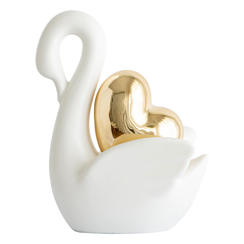 Elegant and Romantic Swans Decorative Figure | Kelmera