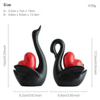 Elegant and Romantic Swans Decorative Figure | Kelmera