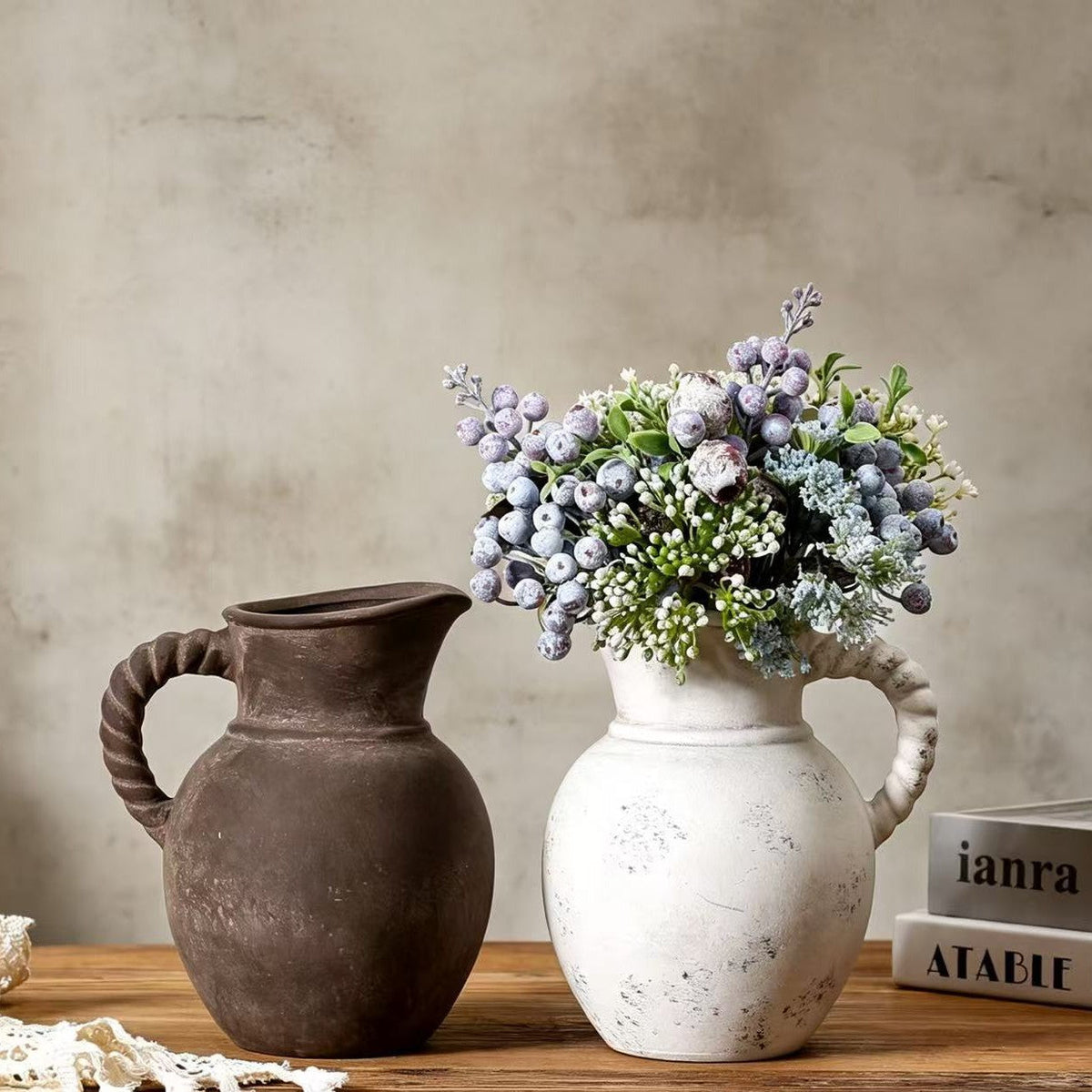 Elegant and Rustic Ceramic Carafe | Kelmera