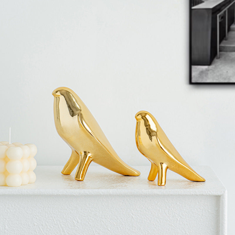 Elegant Artificial Ceramic Bird Sculpture | Kelmera