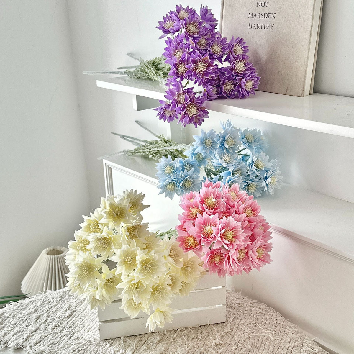 Elegant Artificial Flower Bouquet White Pink | Kelmera
