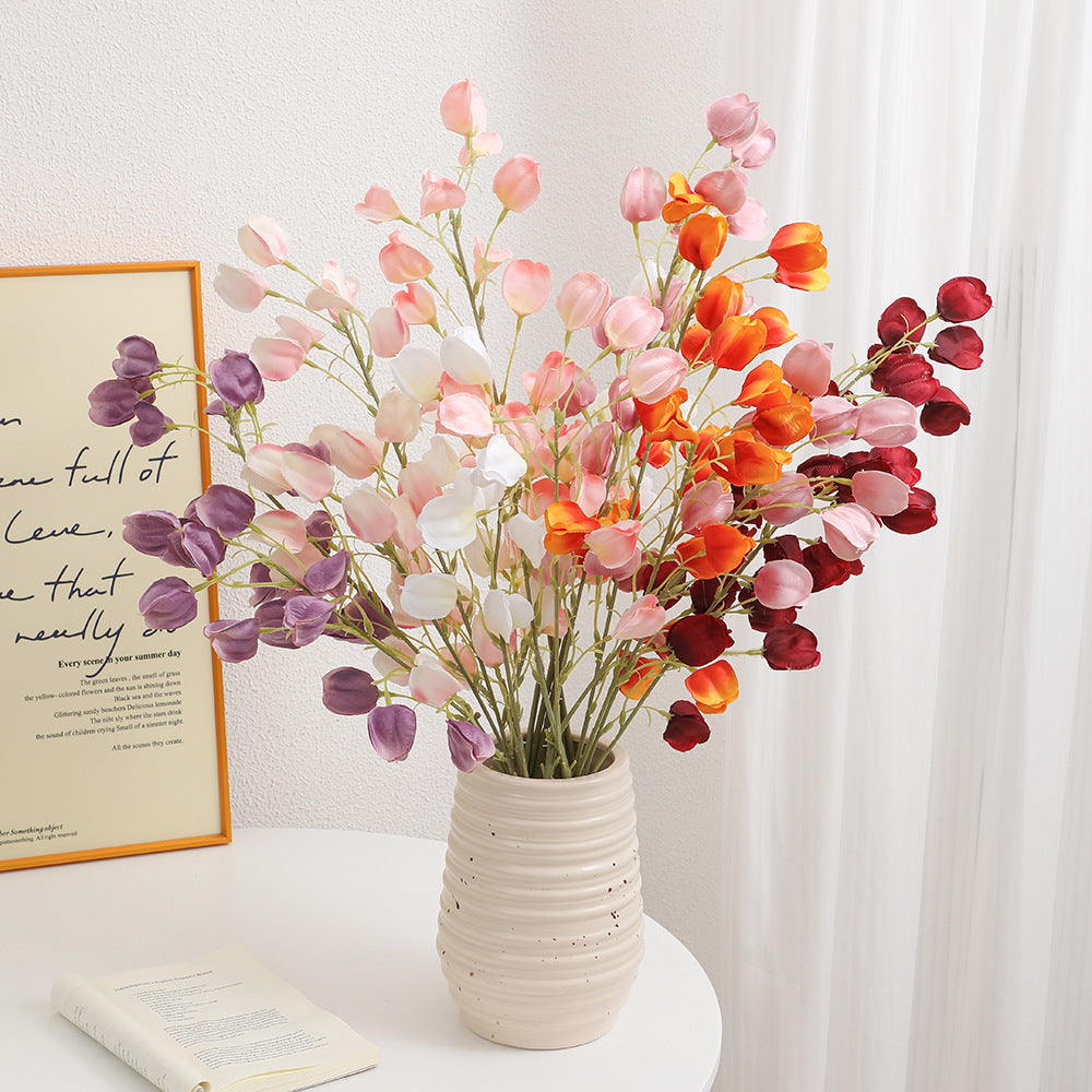 Elegant Artificial Flower Branch Beige Light Pink | Kelmera
