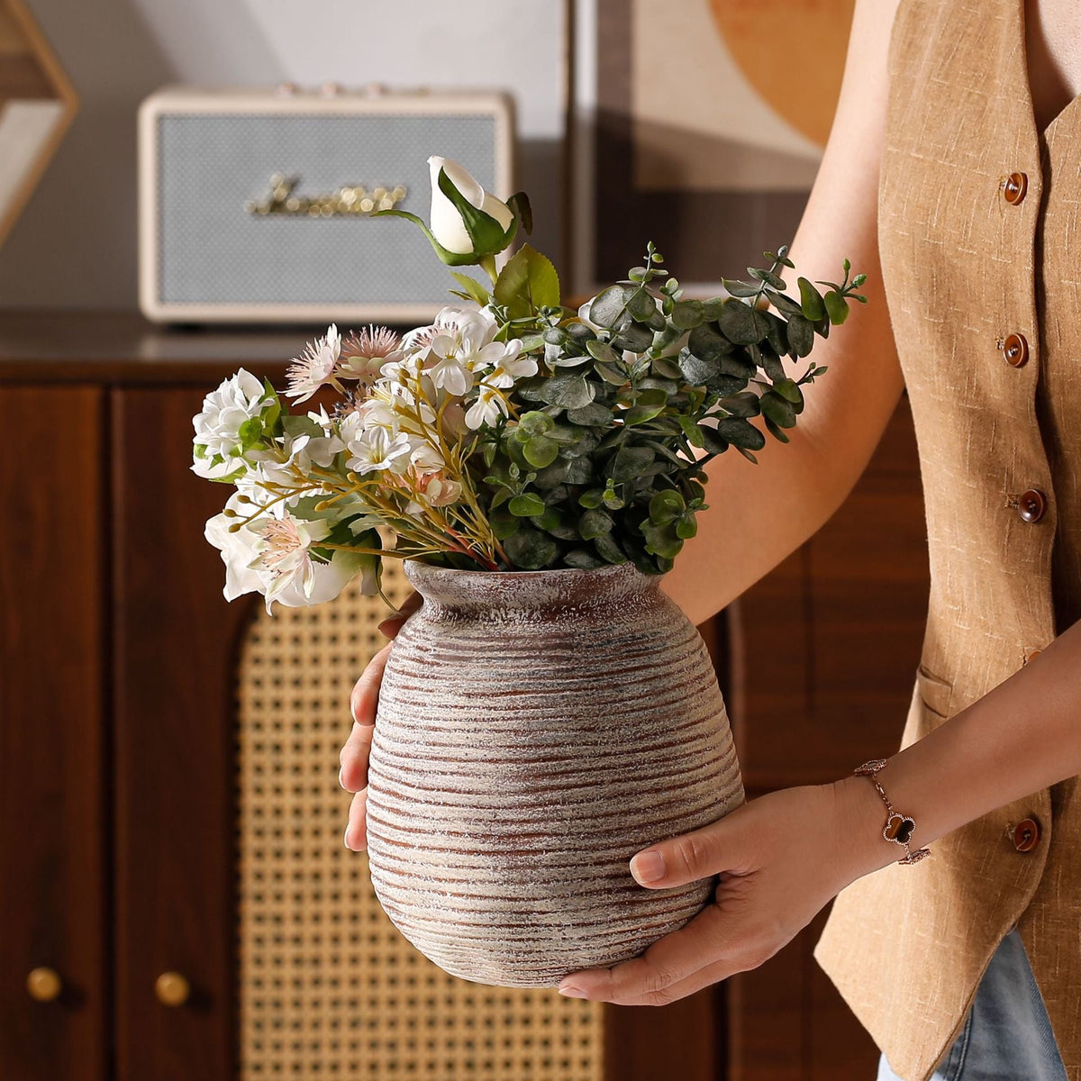 Elegant Artificial Flower Pot | Kelmera