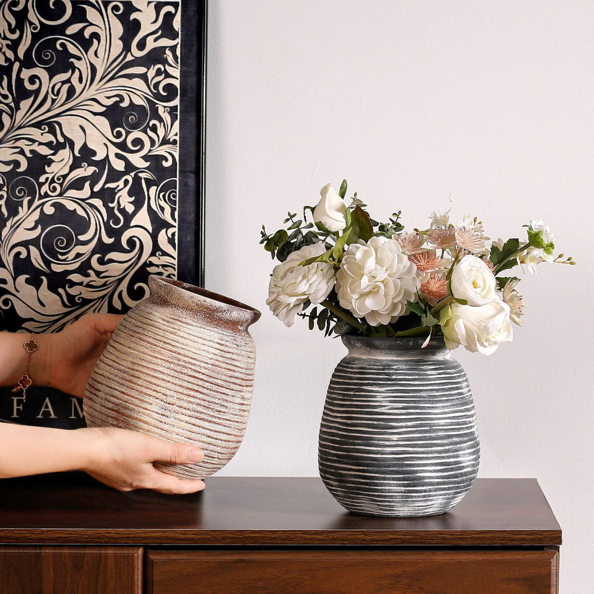 Elegant Artificial Flower Pot | Kelmera