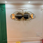 Elegant Botanical Wall Mirror with Decorative Floral Accents | Kelmera