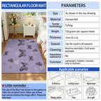 Elegant Butterfly Print Area Rug | Kelmera