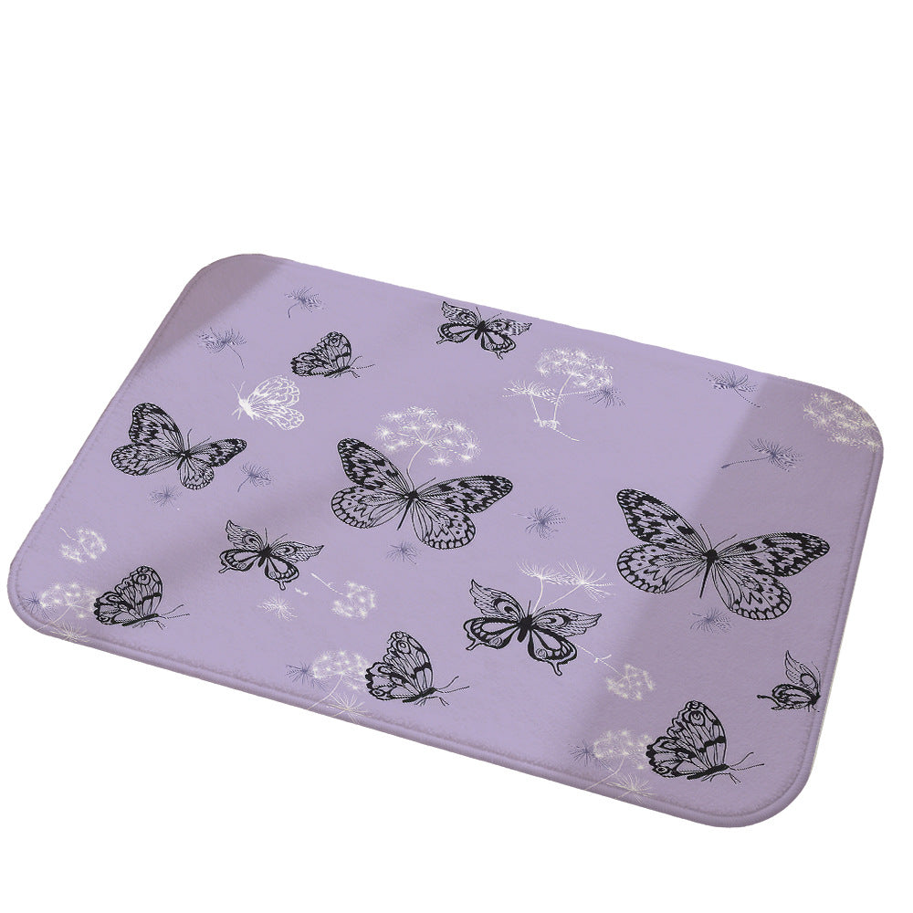 Elegant Butterfly Print Area Rug | Kelmera
