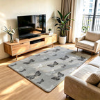 Elegant Butterfly Print Area Rug | Kelmera