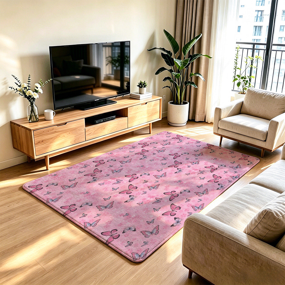 Elegant Butterfly Print Area Rug | Kelmera