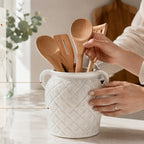 Elegant Ceramic Container with Patterns | Kelmera