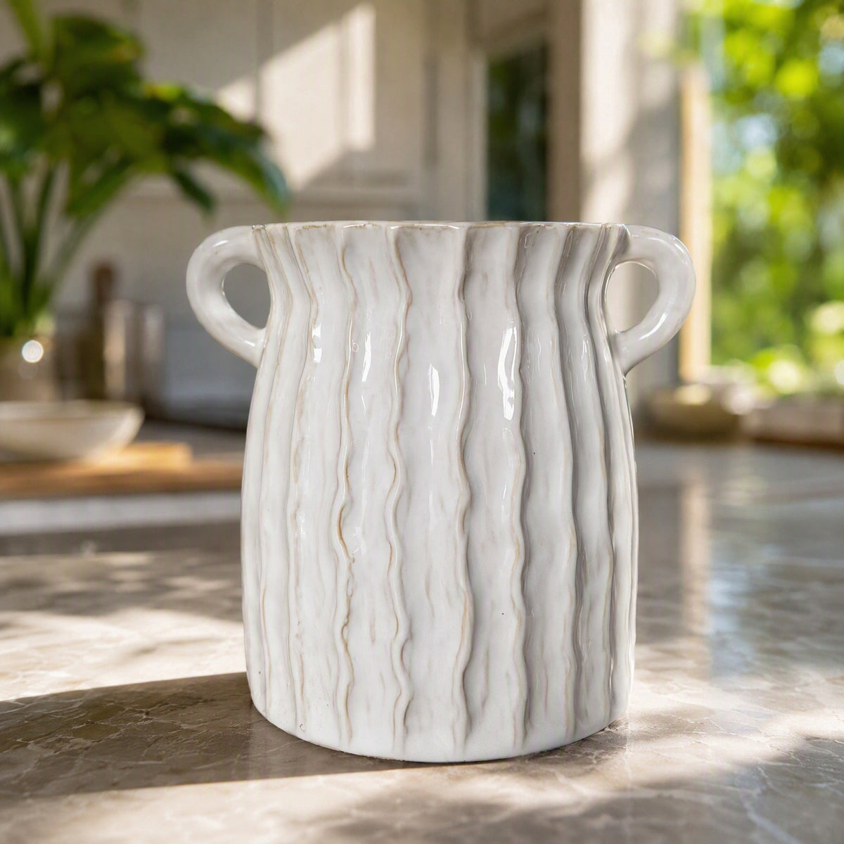 Elegant Ceramic Container with Patterns | Kelmera