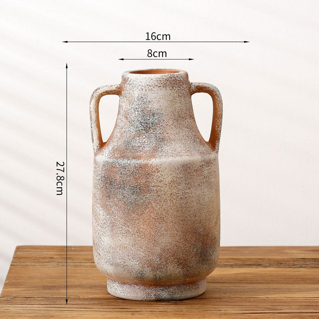 Elegant Ceramic Flower Vase White Black Beige | Kelmera