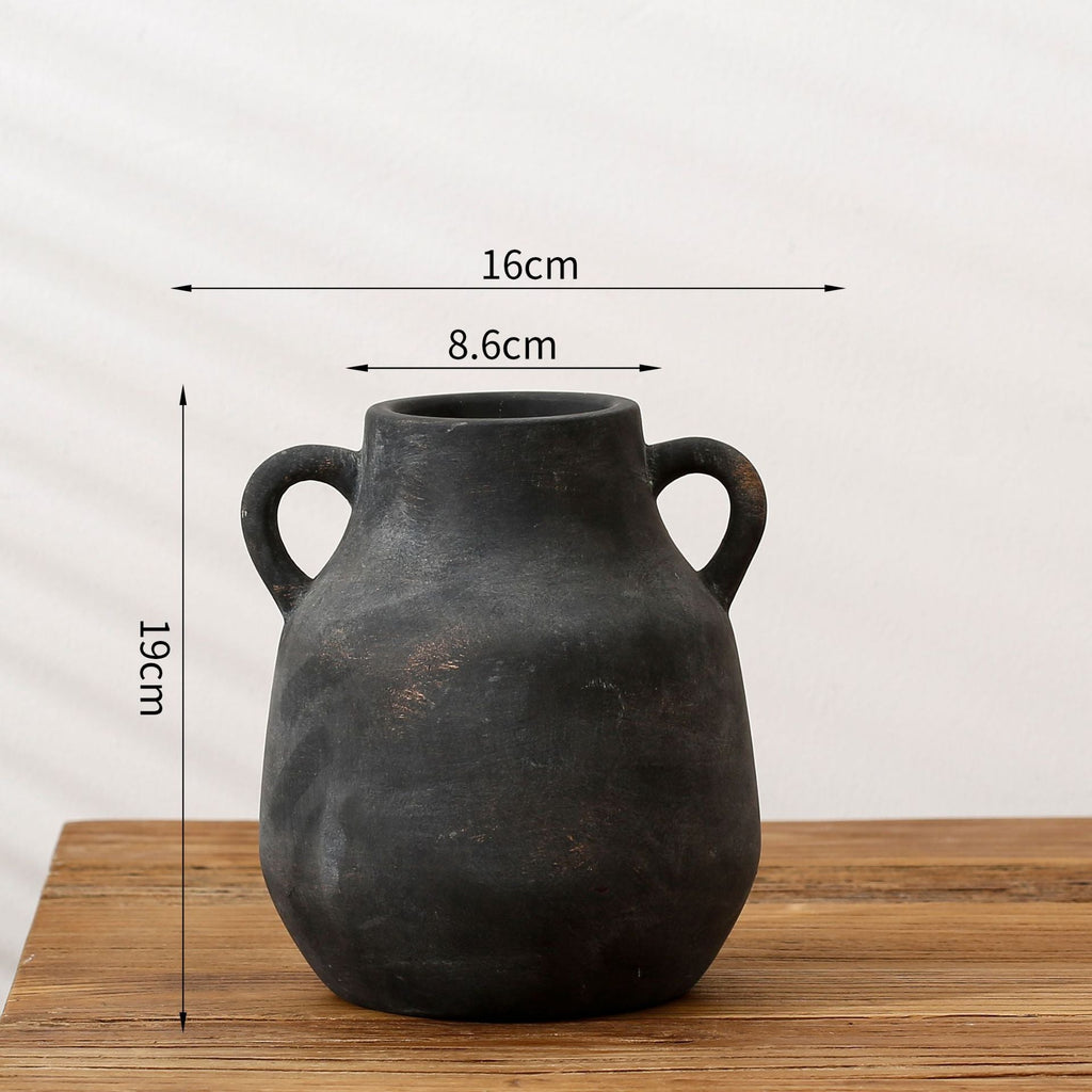 Elegant Ceramic Flower Vase White Black Beige | Kelmera