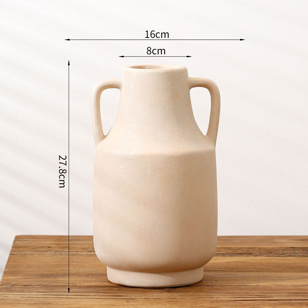 Elegant Ceramic Flower Vase White Black Beige | Kelmera