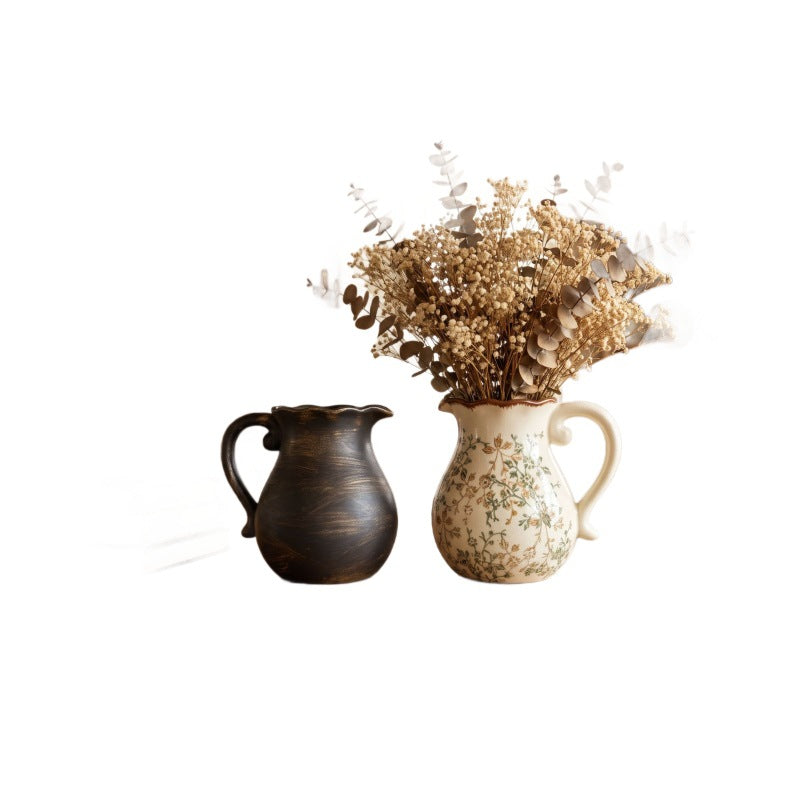Elegant Ceramic Jug with Floral Patterns | Kelmera