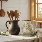 Elegant Ceramic Jug with Floral Patterns | Kelmera