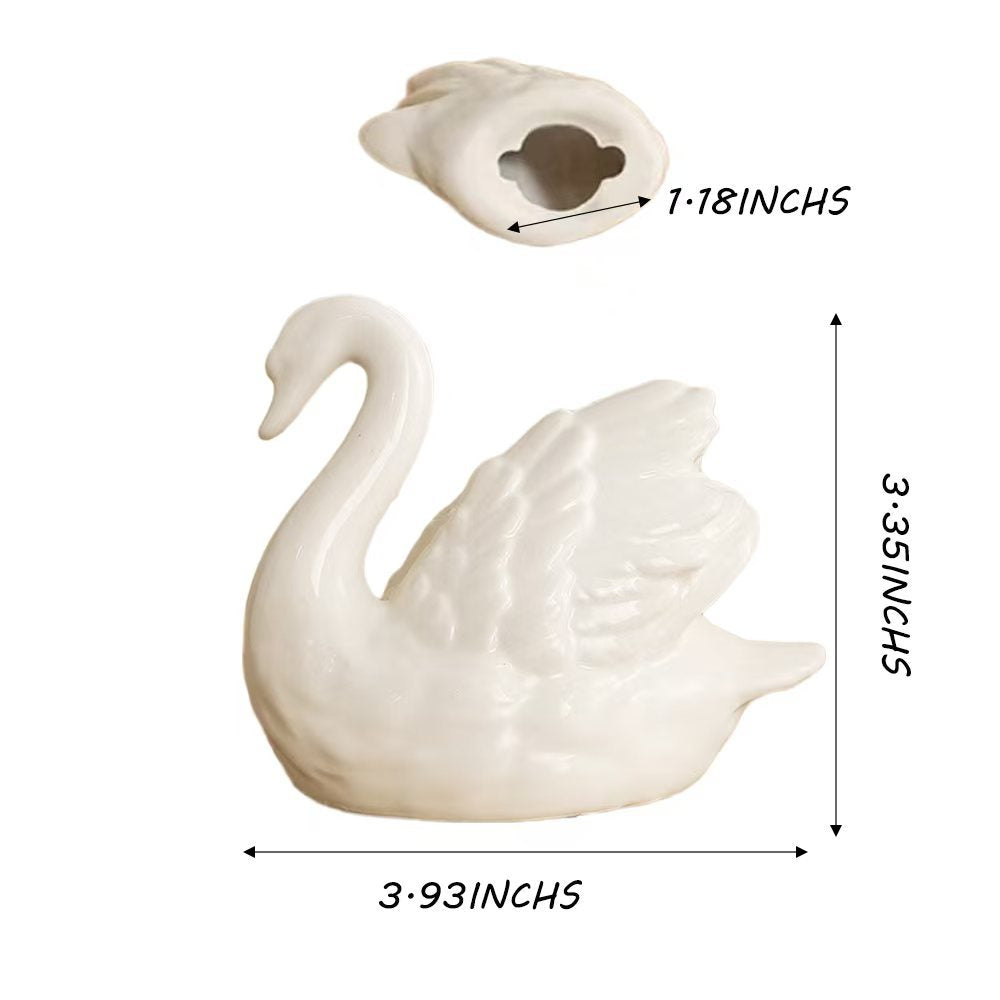 Elegant Ceramic Swan Figure | Kelmera