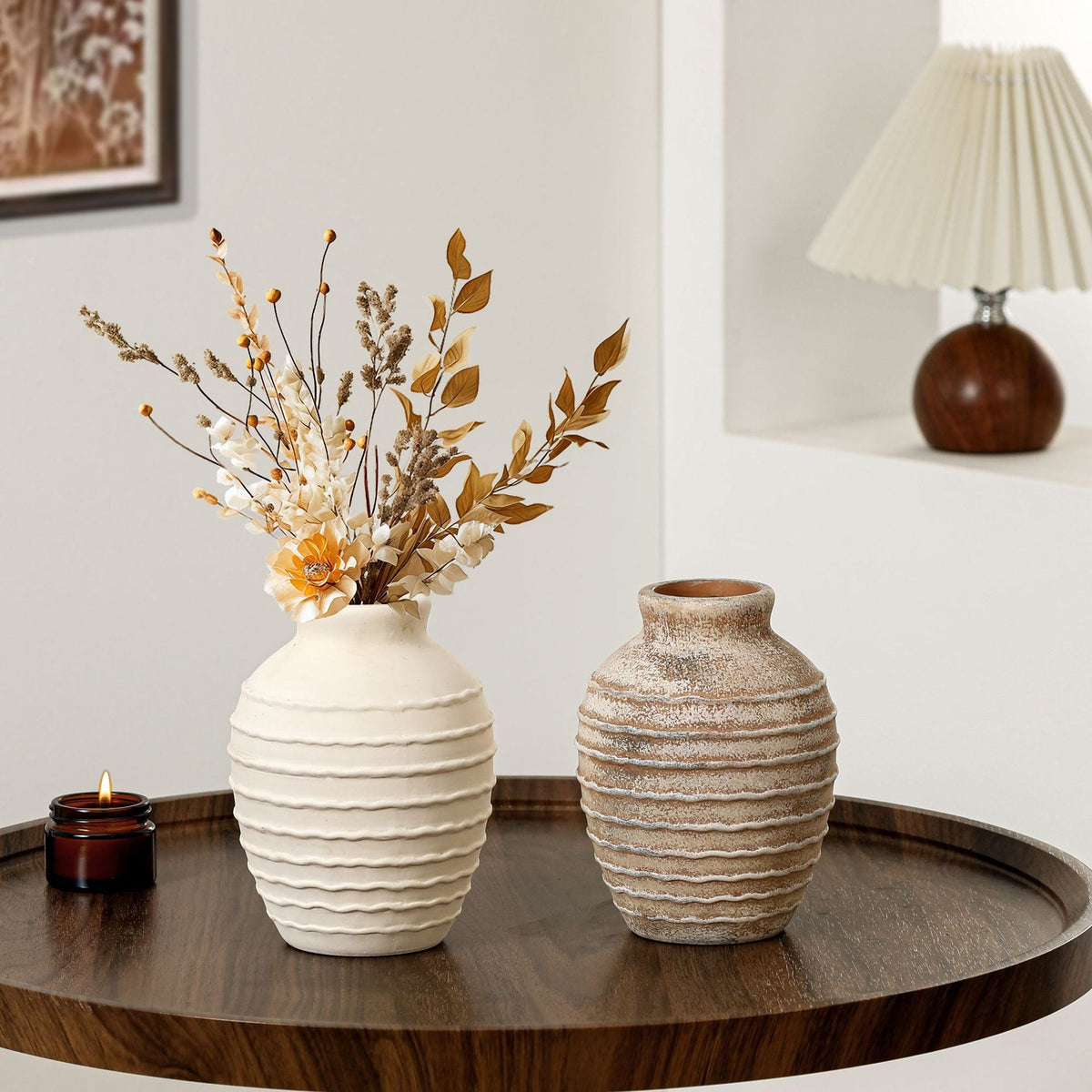 Elegant Ceramic Vase Black Gold | Kelmera