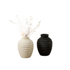 Elegant Ceramic Vase Black Gold | Kelmera